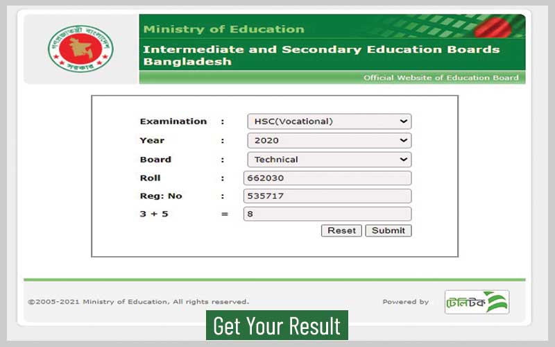 How to get HSC vocational result 