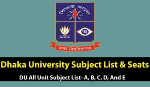 dhaka university phd subject list