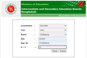 HSC result Chittagong board